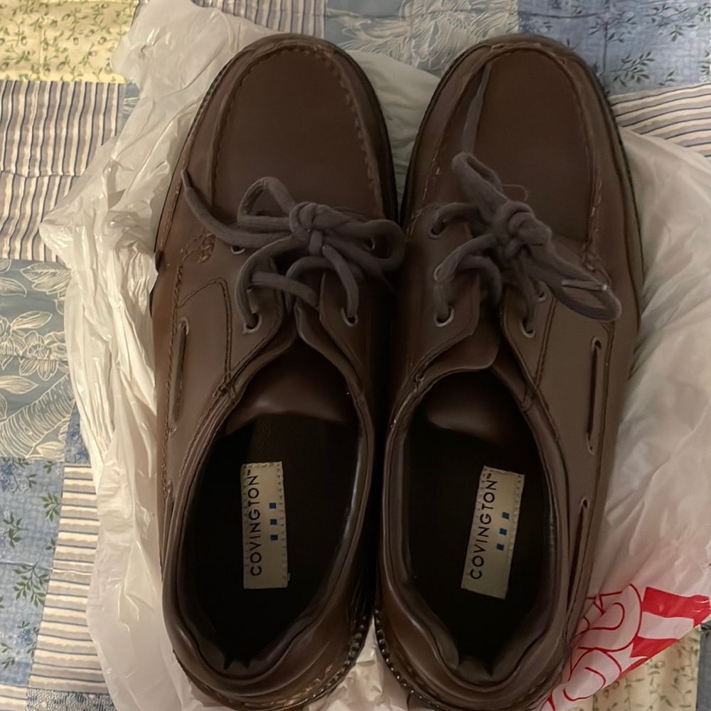 Mens Covington brown dress shoes